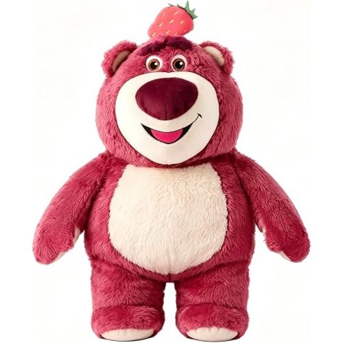MINISO Disney Toy Story Lotso Plush, 14" Strawberry Bear Stuffed Animal
