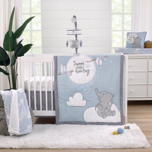 Disney Dumbo Sweet Little Baby Light Blue, Gray, and White Storks, Sta – NoJo Baby & kids