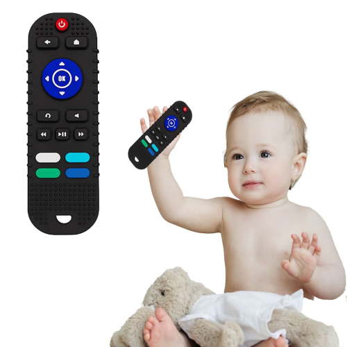 Toy Clearance! Feledorashia Baby Teether Toys Silicone Toddler,Educational Sensory Toy Chew Toys,Tv Remote Control Shape Teething Toys For Babies 6-18 Months Teething Toys Baby Toys 6 To 12 Months