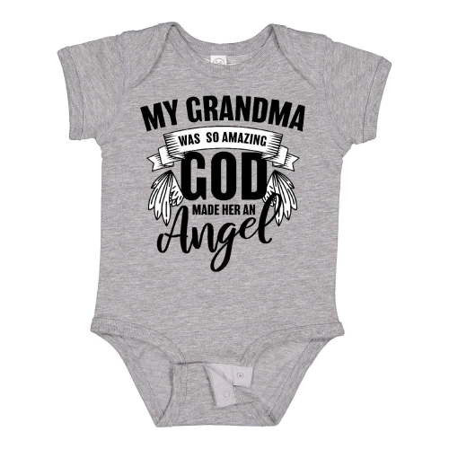 Inktastic My Grandma Was So Amazing God Made Her an Angel Boys or Girls Baby Bodysuit