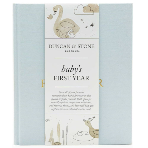 Baby First Year Book - Heirloom Keepsake Baby Memory Book to Record Important Milestones, Photos & More - Pregnancy Books (Sky Blue,112 Pages)