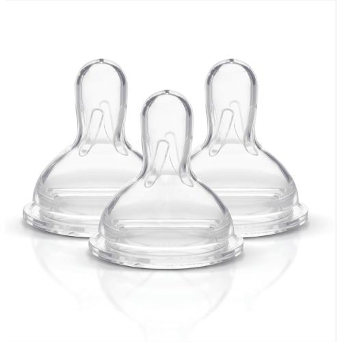Medela Slow Flow Spare Nipples with Wide Base, 3 Pack, Compatible with Medela Storage Bottles, Made Without BPA