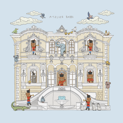 Toile De Jouy/Beige - Muslin Swaddle | Double-Layer Baby Blanket