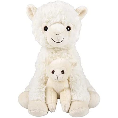Mom and Baby Stuffed Animals for Boys & Girls, Safari Baby Shower Decorations, Nursery Decor, Zoo Animals for Toddlers, Quality Realistic Toys for Kids, Cute, Soft, Huggable, Squeezable (9.5" Llama)
