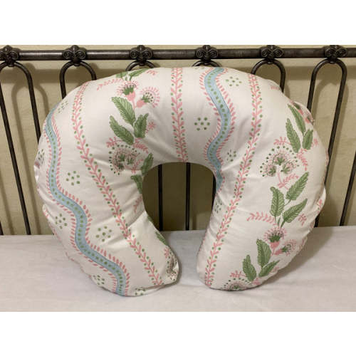 Baby Girl Nursing Pillow Cover, Stripes and Vines Nursing Pillow Cover - Just Baby Designs