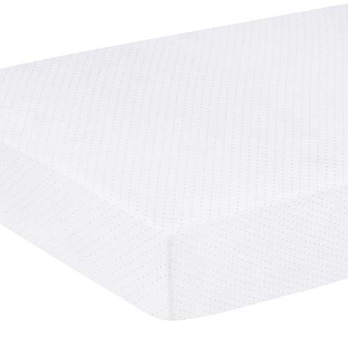 Pima Crib Sheet - Pink Micro Dot
