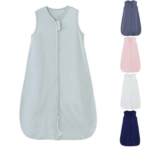 Mifsaly Baby Sleep Sacks 0-24 Months Two-Way Zipper Wearable Blanket Soft Cotton Newborn Sleeveless Sleepsacks