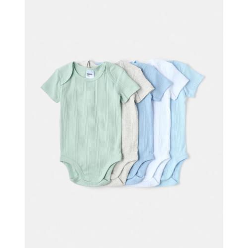 5 Pack Short Sleeve Bodysuits - Kmart