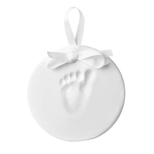 Little Pear By Pearhead Hanging Baby Handprint Keepsake Holiday Ornament Kit, White, Shower Gift