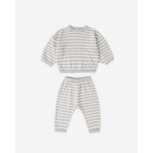 Waffle Sweater Set Sky Stripe