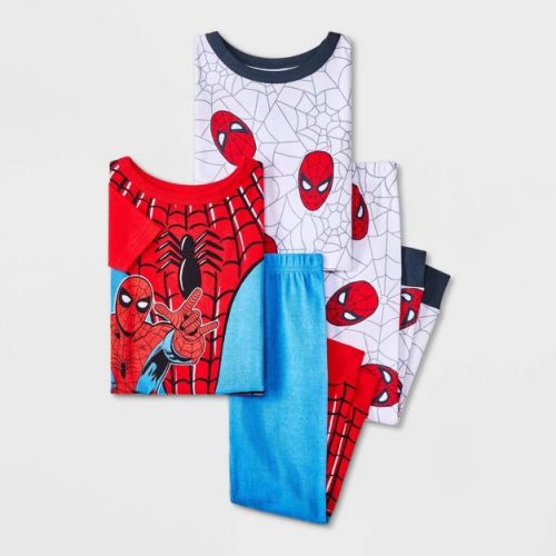 Toddler Boys' 4pc Snug Fit Cotton Spider-Man Pajama Set - Red