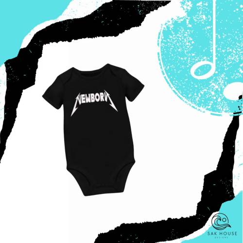 Rock N Roll, Heavy Metal, Baby Onesies Bodysuit Set - Infant Girl or Boy made Baby Onesies