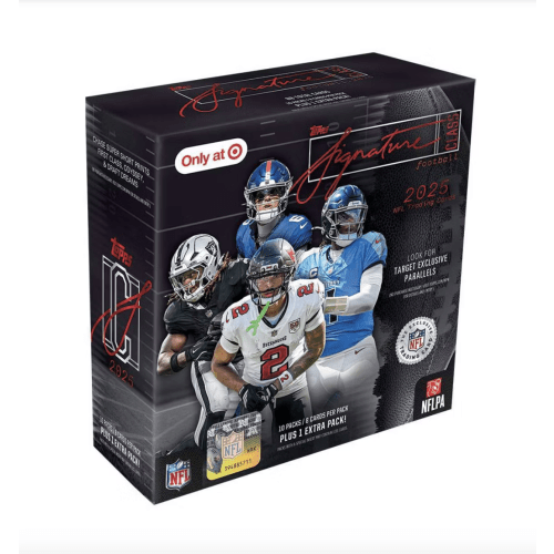 2025 Topps Target Exclusive NFL Signature Class Football Trading Card Mega Box