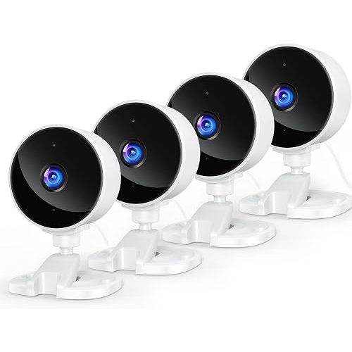 YOTON Indoor Security Camera for Baby Monitor, Home & Pets, 2.4GHz WiFi with Motion Detection, Night Vision, 2-Way Audio, Works with Alexa & Google Home, Local Storage or Optional Cloud, WS01(2-Pack)