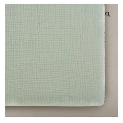 Oilo Sea Moss Sage Green Premium Muslin Crib Sheet