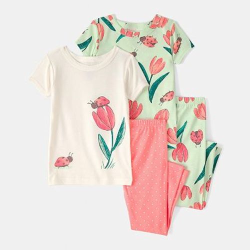 Baby Girl Carter's 4-piece Pajama Set