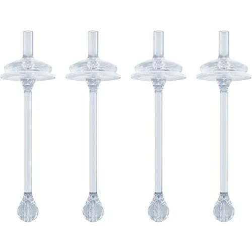 NUK Learner Cup Soft Silicone Replacement Straws, 4-Pack, BPA-free, Dishwasher-safe, Compatible with NUK 10oz. Straw Learner Cup
