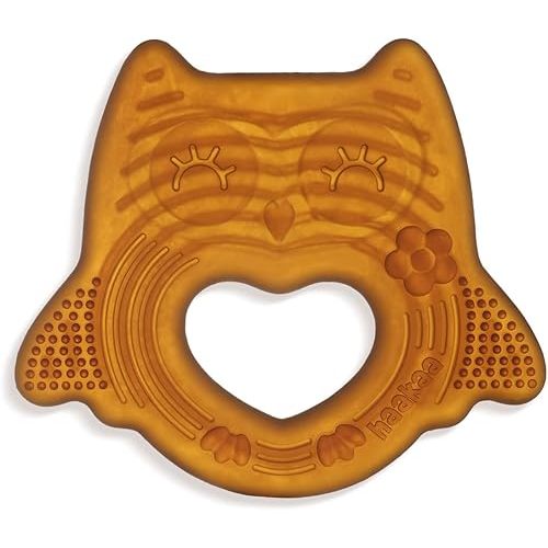 haakaa Silicone Owl Teether,Food-Grade Smiling Teething Toy for Infants, Soft Chew Toys for Babies, BPA Free, Toy for 3 Months+
