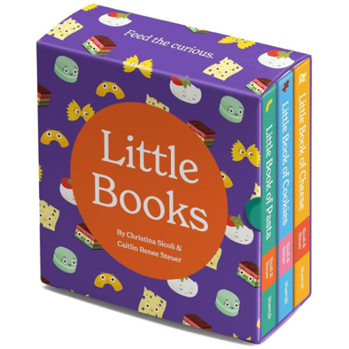 Little Books Culinary Collection Future Foodie 3 Board Book Box Set Pasta Cookies Cheese Phonics and Rhymes Baby Shower Gift 0-12 Months Toddler Book Ages 1-4 Years