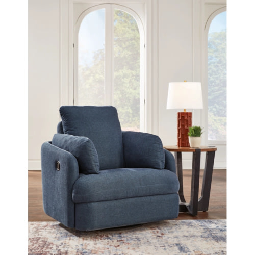 Modmax Next-Gen Nuvella™ Performance Fabric Swivel Glider Recliner- Ink