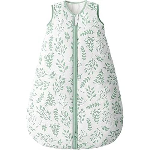 Yoofoss Baby Sleep Sack 6-12 Months, TOG 2.5 Baby Wearable Blanket with 2-Way Zipper, 100% Organic Cotton Fabric Winter Newborn Sleeping Sack, Warm Soft Comfy