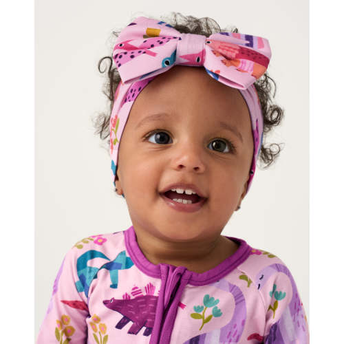 Pink Roar & Explore Luxe Bow Headband | Little Sleepies