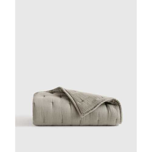 Organic Airy Gauze Toddler Quilt in Dried Sage