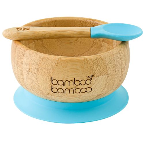 Bamboo Baby Suction Bowl and Spoon - Bamboo Bamboo
