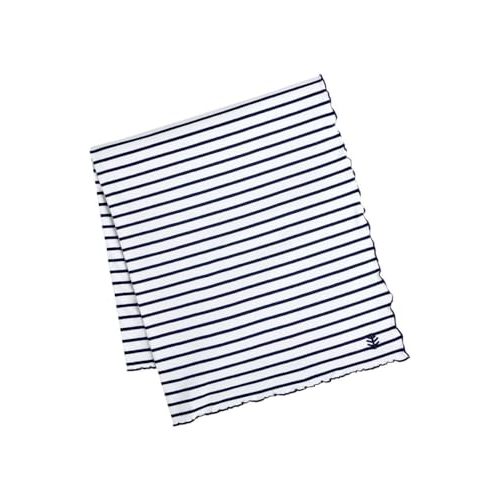 Coolibar Sun Blanket - UPF 50+ Sun Protection - Savannah in White/Navy Stripe