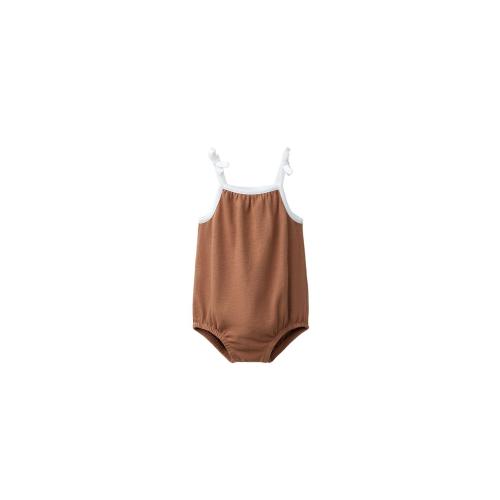 CONTRAST PIPING ROMPER