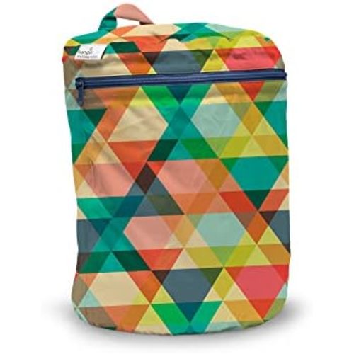 Kanga Care Wet Bag MINI Seam Sealed Waterproof 3D Dimensional for Baby Cloth Diapers, Travel, Beach, Pool, Gym, Swim | Finn