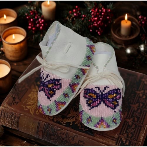 Handmade Beaded Baby Moccasins: Heirloom Baby Gift