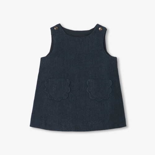 Baby girl denim pinafore dress
