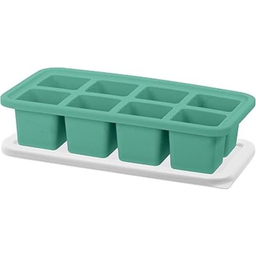 OGGI Prep & Portion Silicone Freezer Trays with Lid - Freezer Molds for Food, Ice Cube Tray, Food Prep Containers, Freezer Storage Containers, for Soup, Smoothie Cubes, Broth, Leftovers - 1/4 Cup