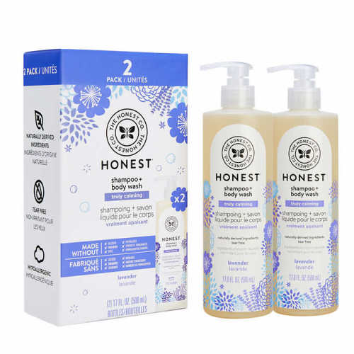 The Honest Company Truly Calming Lavender Shampoo + Body Wash 17 fl oz, 2-pack | Costco