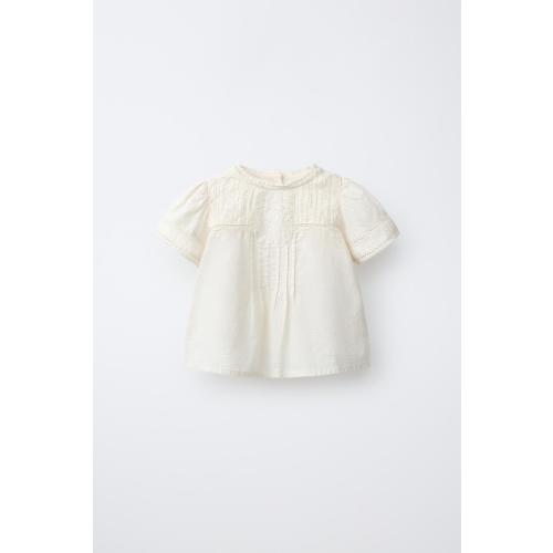 EMBROIDERED SHIRT - Ecru | ZARA United States