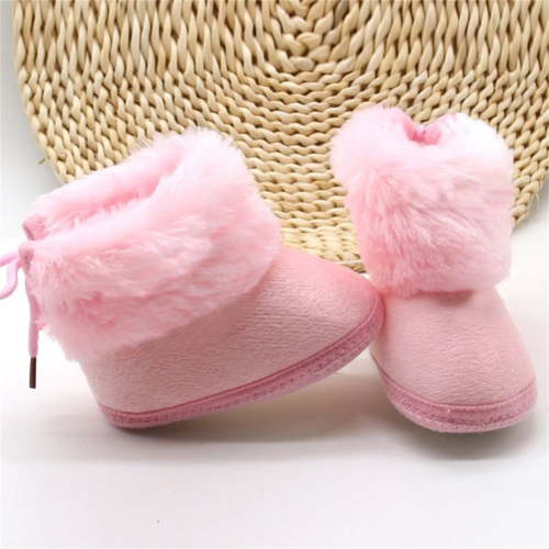 Actoyo Infant Boots Winter Warm Baby Girl Shoes Anti-Slip Toddler Snow Boots Prewalker Newborn Slippers Pink 0-6 Months
