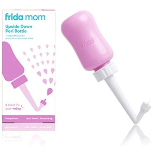 Frida Mom Upside Down Peri Bottle for Postpartum Care | The Original Fridababy MomWasher for Perineal Recovery and Cleansing After Birth. Color: Pink