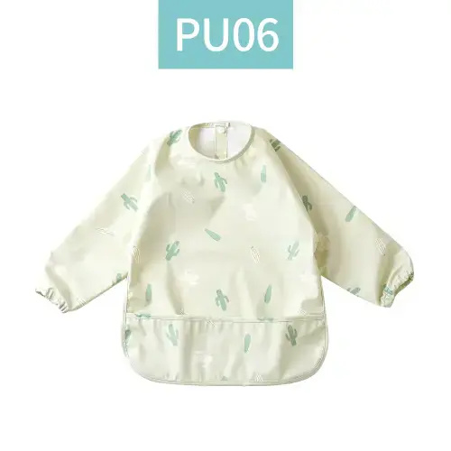 Happyflute PUL Baby Waterproof Long Sleeve Feeding Baby Bibs – happyflute PU06
