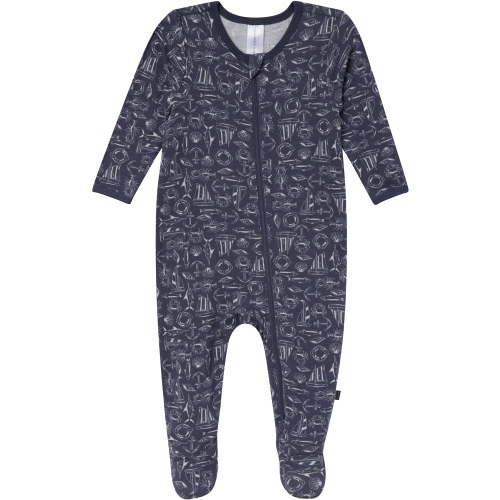 Modern Moments by Gerber Baby Neutral Viscose Americana Two-Way Zip Sleep 'N Play Footed Pajamas, Sizes Newborn - 6/9 Months