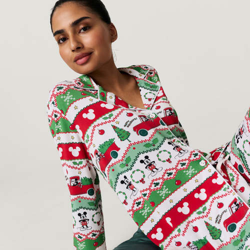 Disney Mickey Fair Isle Women's Luxe Pajama Pant Set