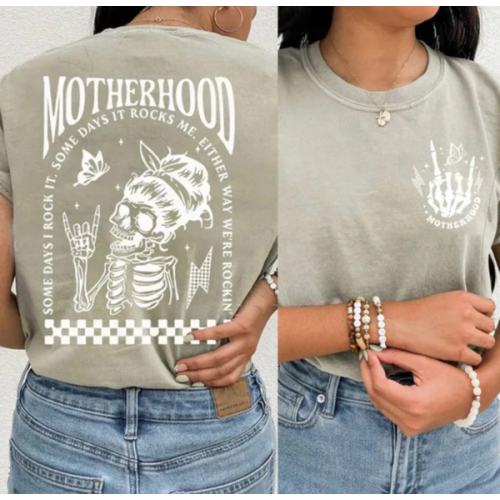 Motherhood Sometimes I Rock It Sometimes It Rocks Me Nursing T-shirt – Giftifymama