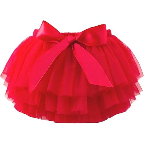 6M-3T Infant Baby Girl Tutu Skirt Toddler Girls Solid Color Tulle Skirts Birthday Outfits with Headband