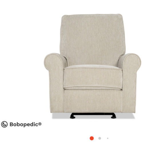 Harbor Beige Auto Gliding Power Recliner with USB & USB-C Ports