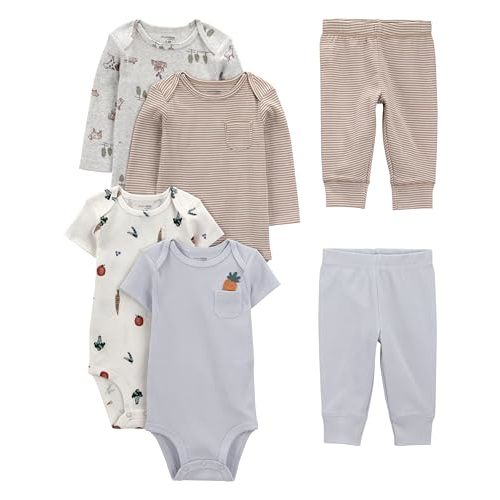 Simple Joys by Carter's unisex-baby 6-piece Bodysuits (Short and Long Sleeve) and Pants Set