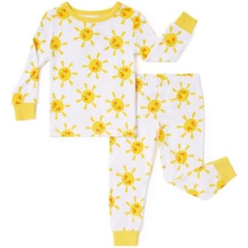 PATPAT Bamboo Viscose Pajama Sets for Toddler Boys & Girls Baby Kids, Ultra-soft Snug fit Pjs Sleepers for Birthday Holiday