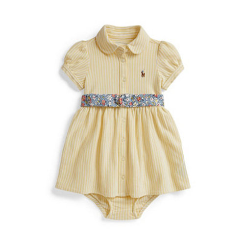 Baby Girls' Polo Club Collar Dress and Bloomers, 2-Piece Set