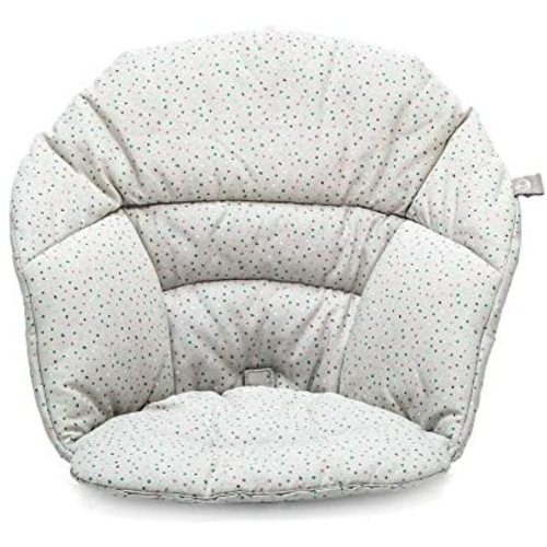 Stokke Clikk Cushion, Grey Sprinkles - Compatible with Stokke Clikk High Chair - Provides Support for Babies - Made with Organic Cotton - Reversible & Machine Washable - Best for Ages 6-36 Months