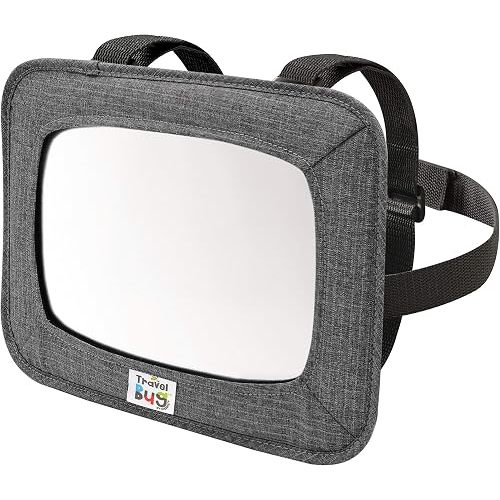 GoldBug Soft Sided Rear & Forward Facing Safety Mirror for Baby & Toddler - Shatter Resistant - Jumbo Baby Car Mirror
