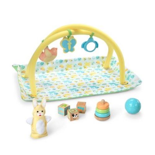 Melissa & Doug Mine to Love Toy Time Play Set for Dolls with Activity Gym, Stacker, Blocks, More - 16pc: Emotional Development, Plastic Material